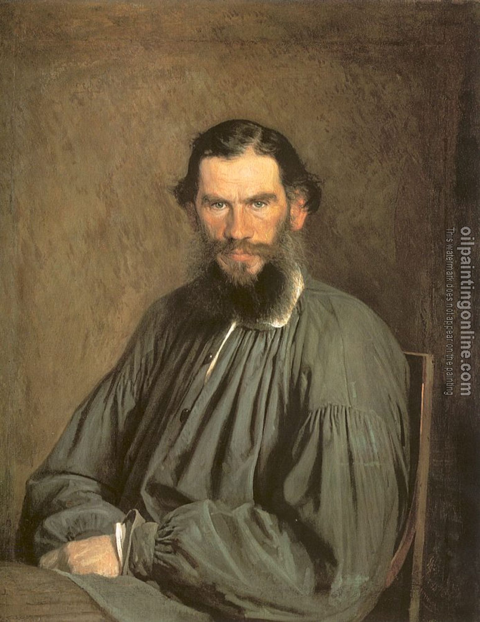 Ivan Nikolaevich Kramskoy - Portrait of the Writer Leo Tolstoy